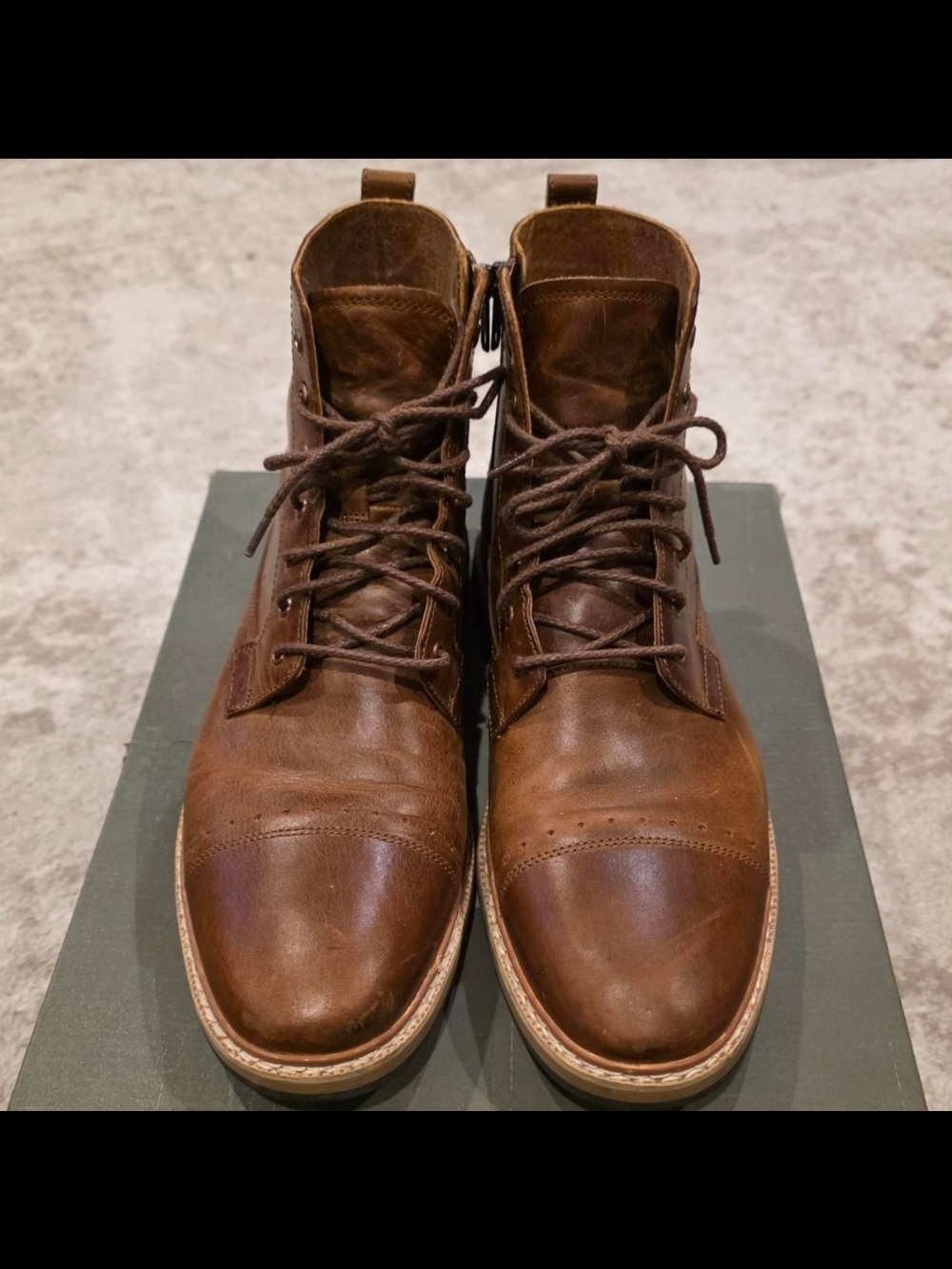 Timberland Men's West Haven Brown Leather Boots with Black Rubber Outsoles